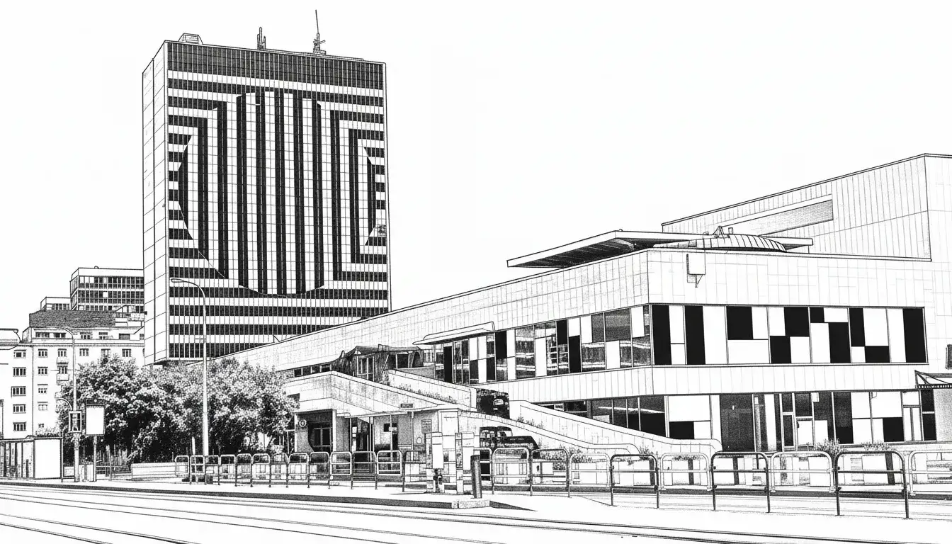Hotel Kyjev: Brutalist Soul in Monochrome