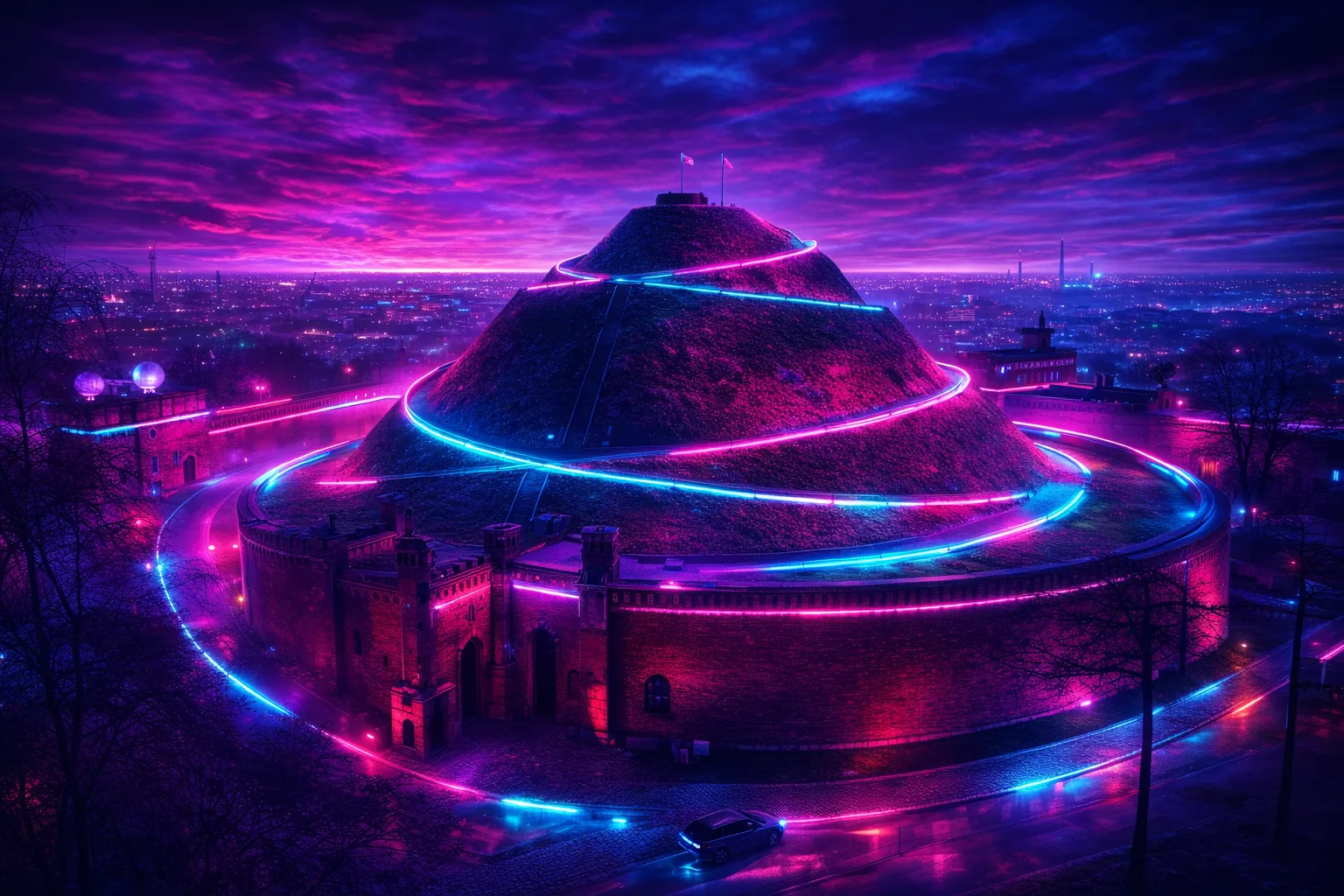 Kościuszko Mound – Cyberpunk Metal Art Krakow