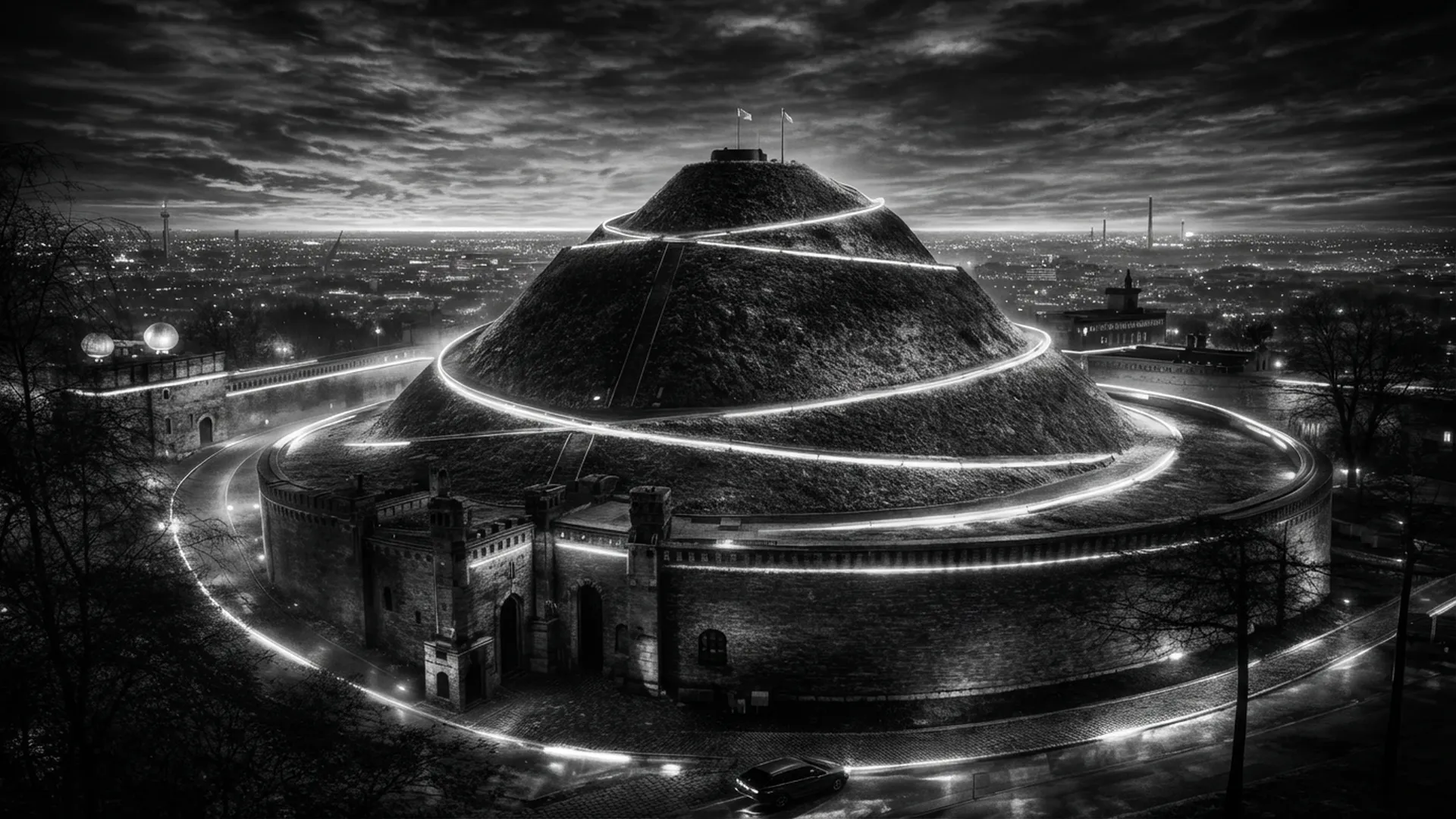 Kościuszko Mound - Krakow Noir Collection - Metal Plate
