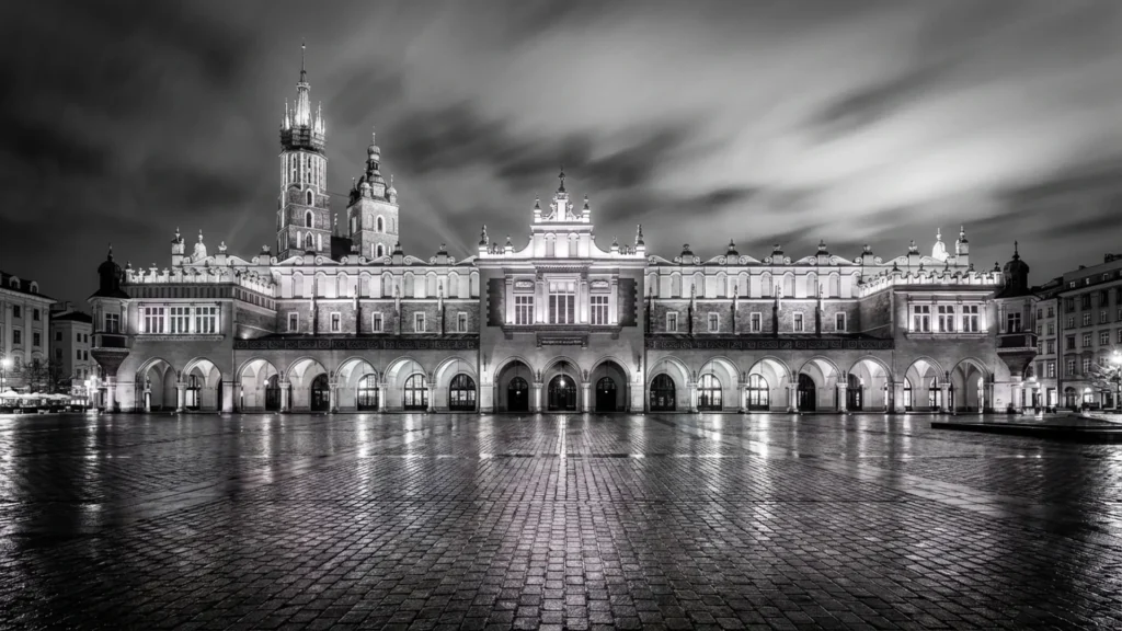 Rynek Główny – Krakow Noir Collection – Metal Plate