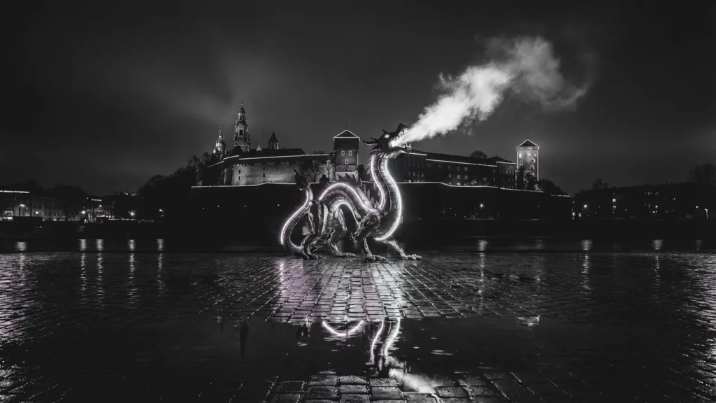 The Wawel Dragon – Krakow Noir Collection – Metal Plate