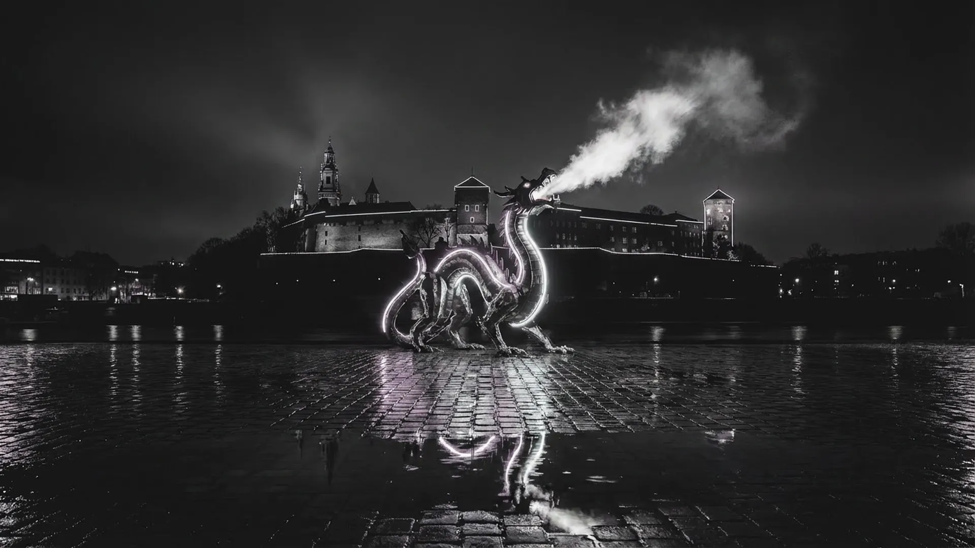 The Wawel Dragon - Krakow Noir Collection - Metal Plate