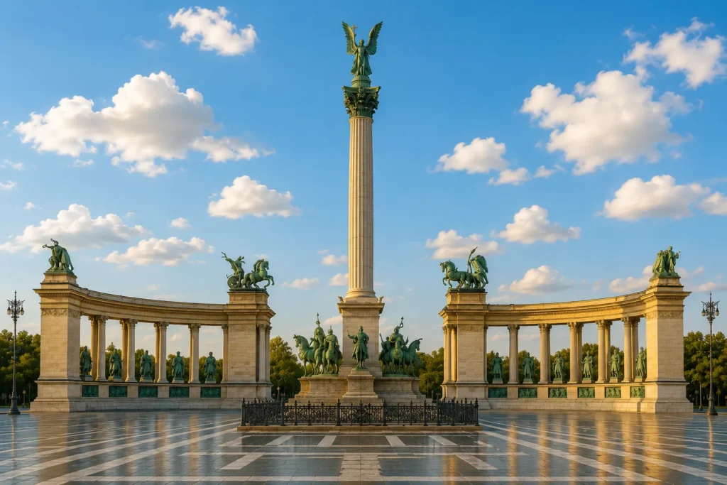 Heroes’ Square Metal Print | Budapest Vibes | Eslaby