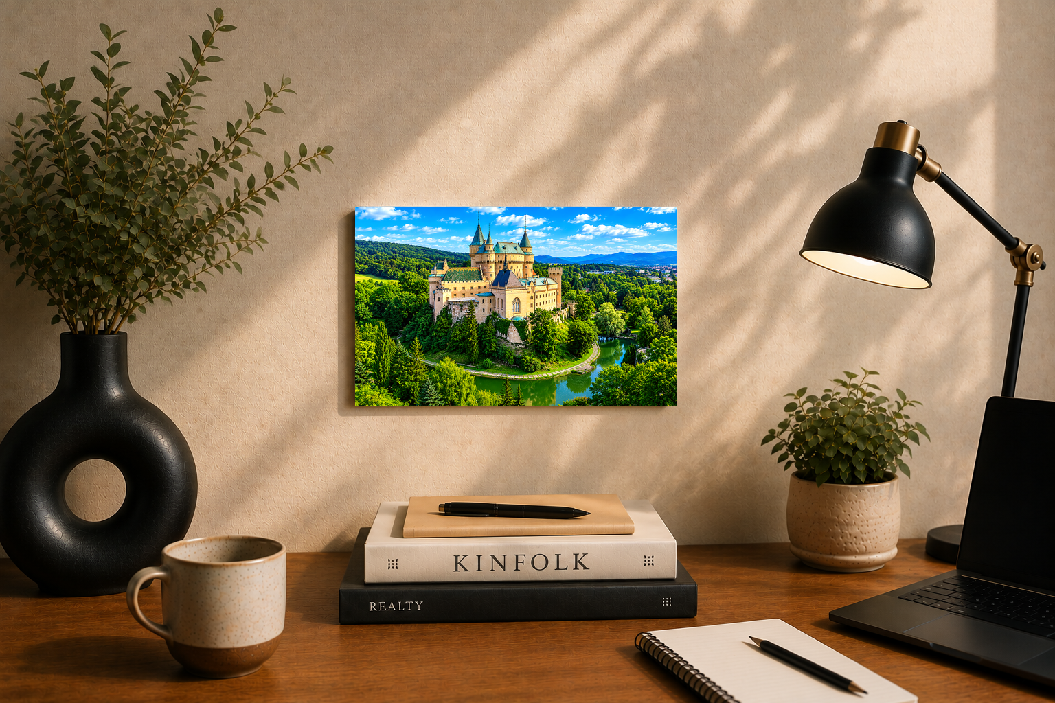 Bojnice Castle displayed as Eslaby sublimated metal wall art