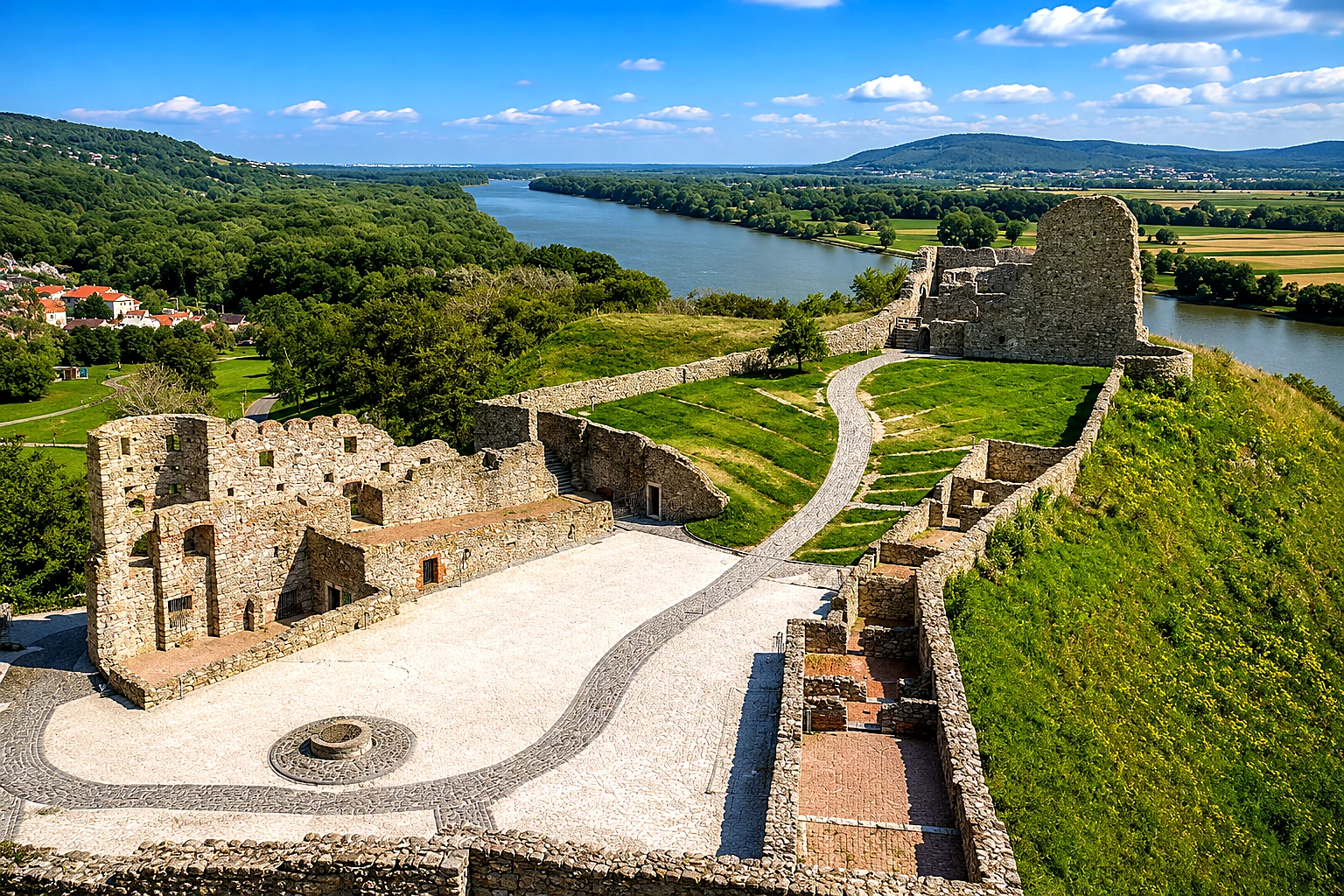 Devín Castle Where the Rivers Meet Natural – Metal Plaque