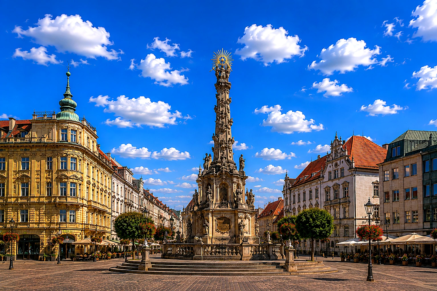 Košice Immaculata Plague Column Natural – Metal Plaque