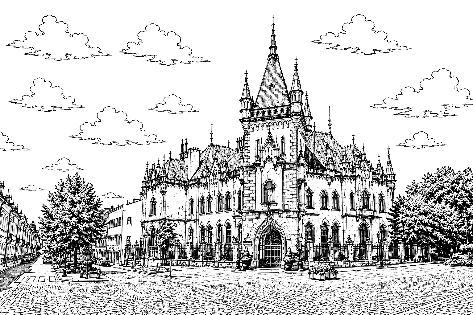 Košice Jakab’s Palace Monochrome – Metal Plaque