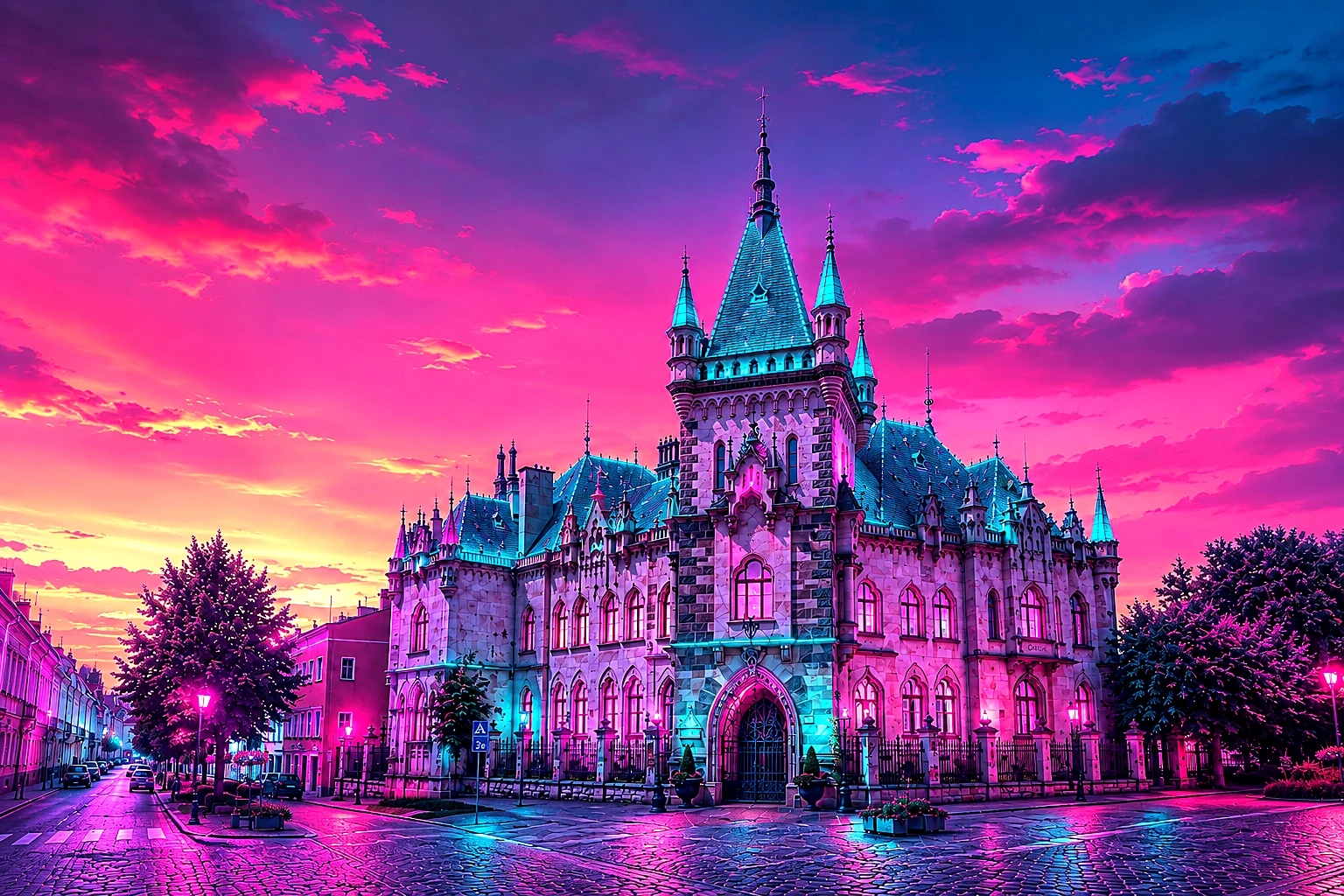 Košice Jakab’s Palace Cyberpunk – Metal Plaque