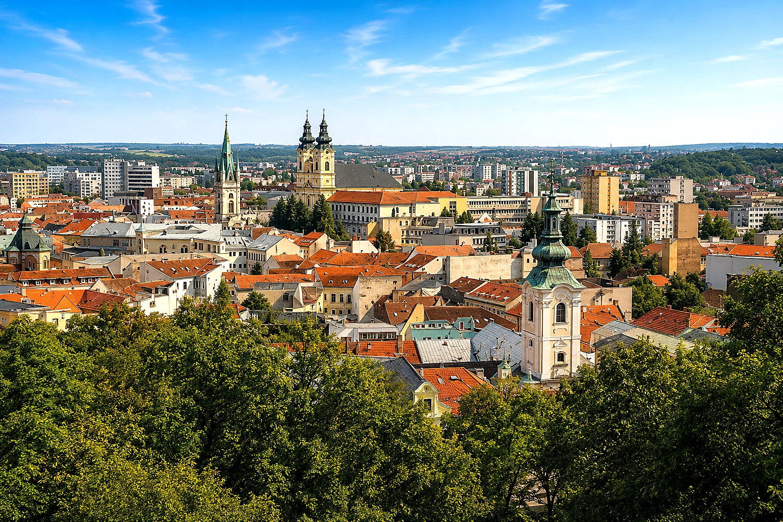 Nitra – Historic City Panorama Metal Plaque
