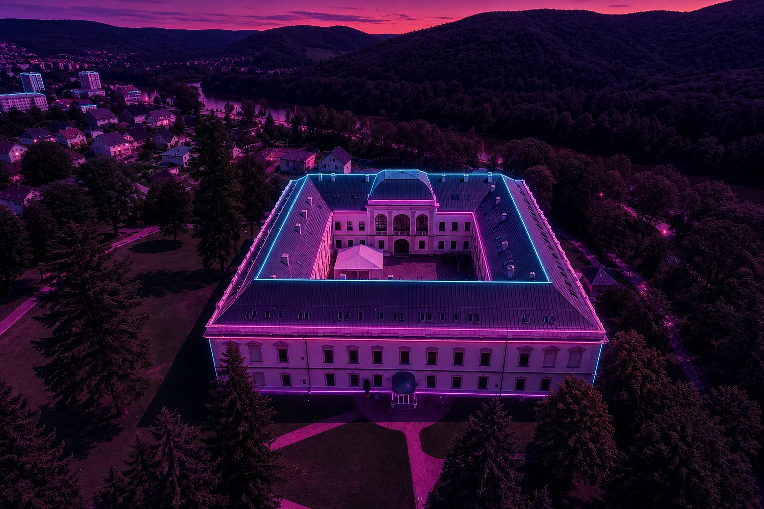 Považská Bystrica Orlové Manor Cyberpunk – Metal Plaque