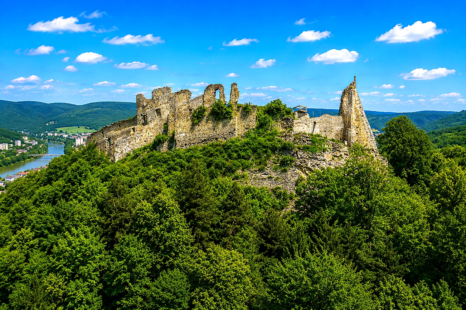 Považská Bystrica Považský Castle Natural – Metal Plaque