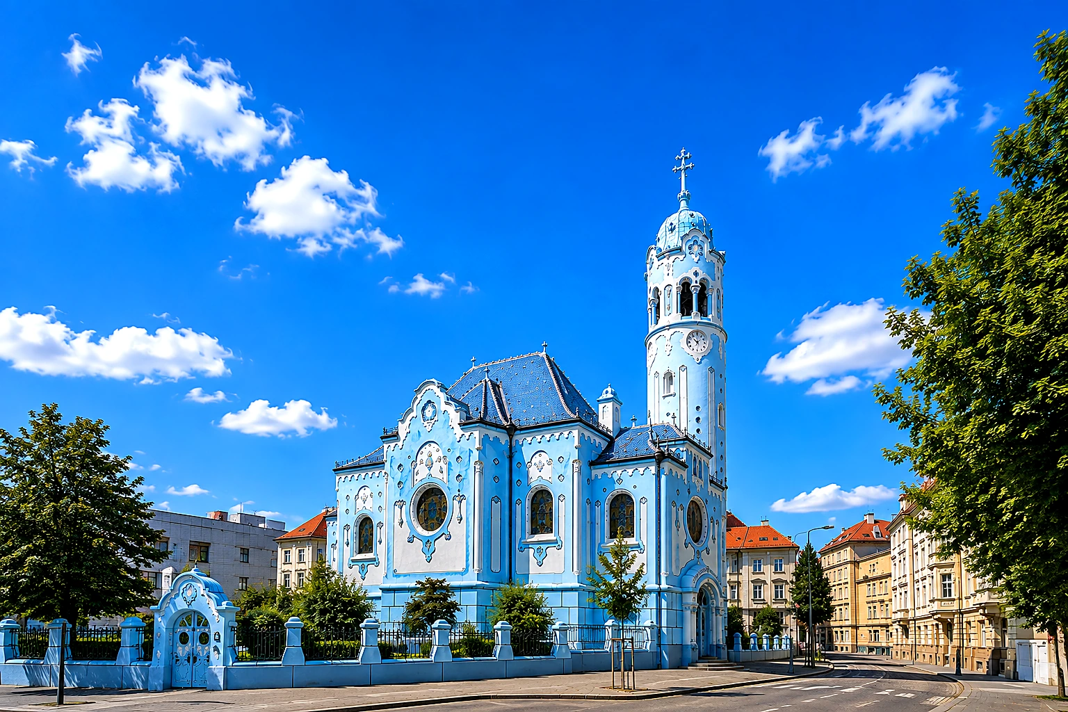 The Blue Church Bratislava Natural – Metal Plaque