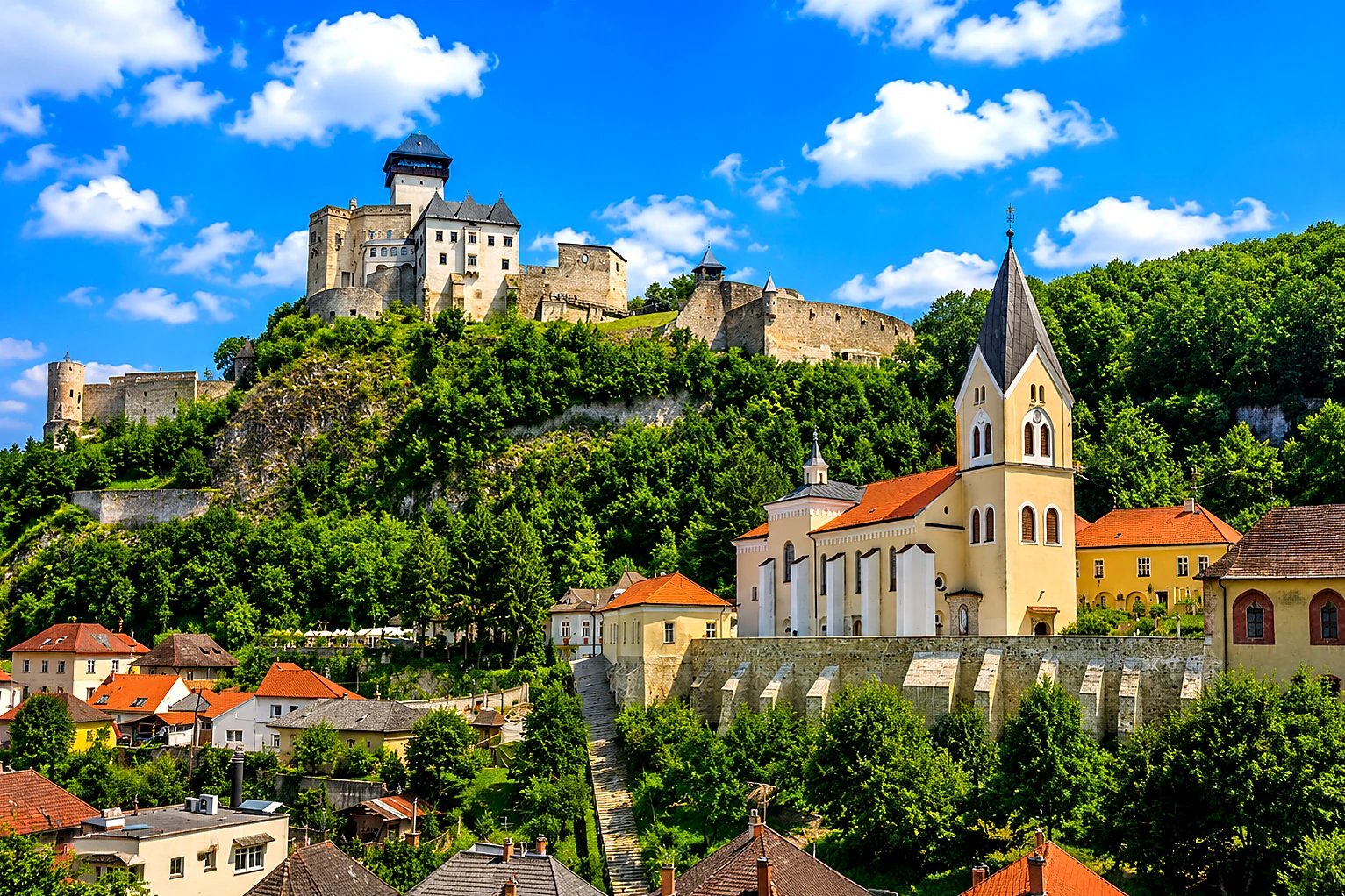 Trenčín Castle & Parish Church Metal Plaque | Eslaby
