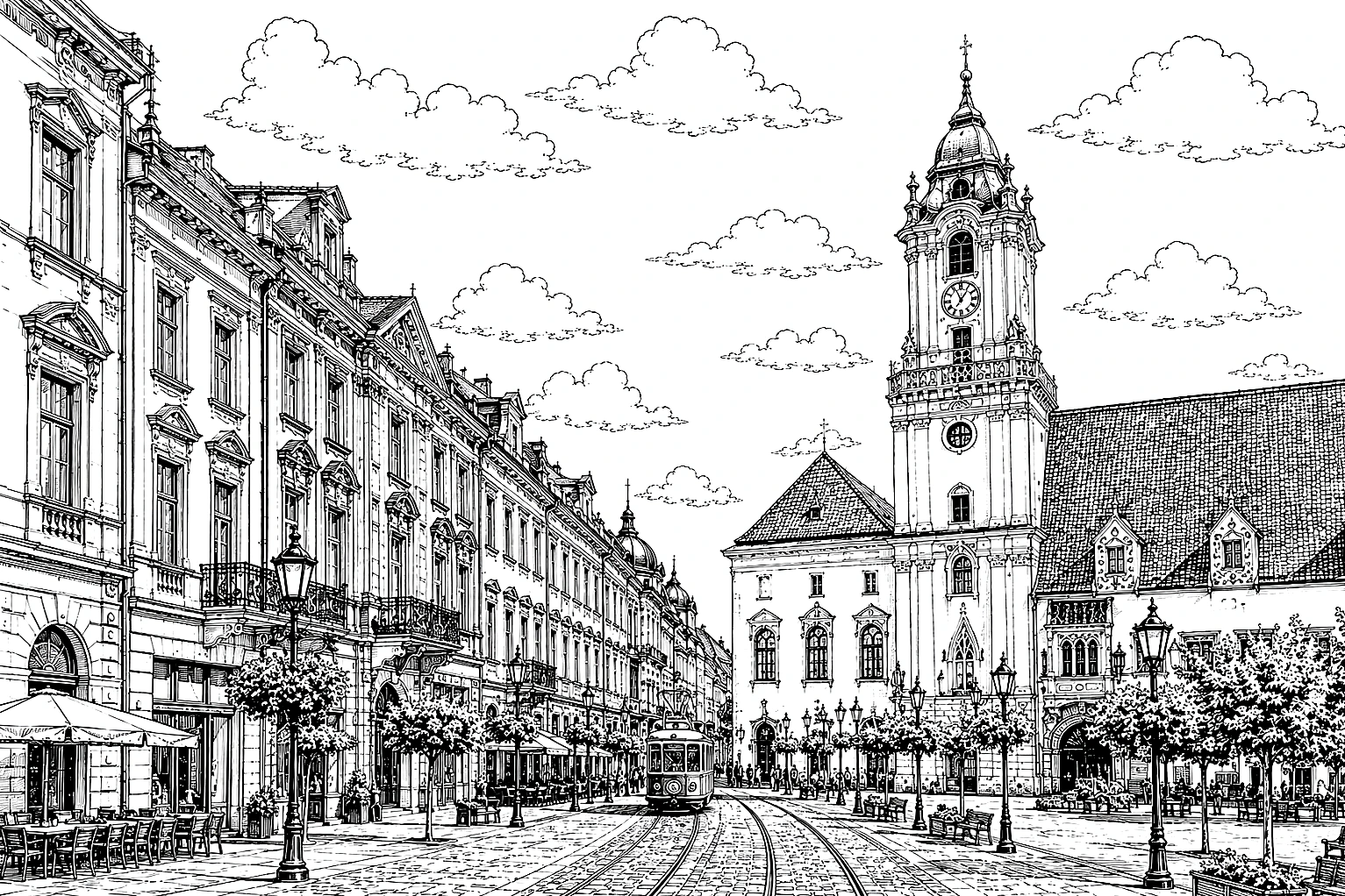 Košice Urban’s Tower Monochrome – Metal Plaque