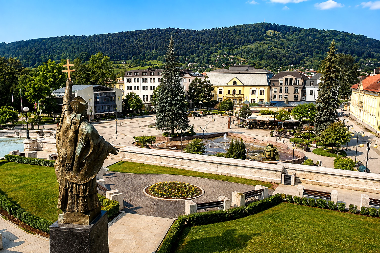 Žilina Andrej Hlinka Square Panorama Metal Plaque | Eslaby