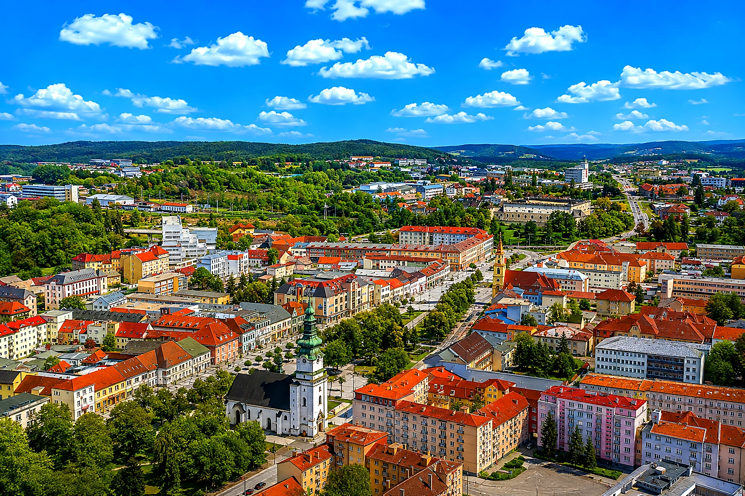 Zvolen City Panorama Natural – Metal Plaque
