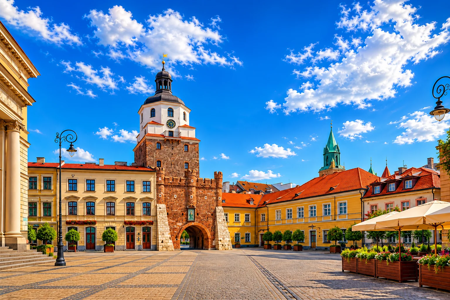 Krakowska Gate and Lublin Old Town Colour Plaque – 20 × 30 cm