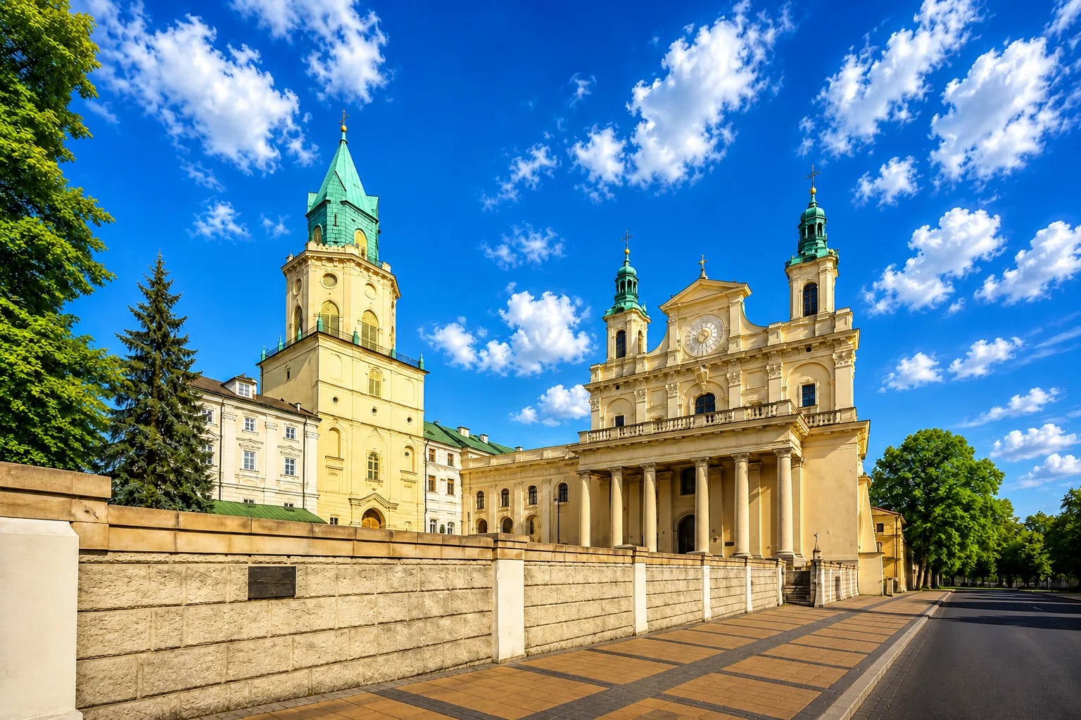 Lublin Cathedral and Trinitarian Tower Colour Plaque