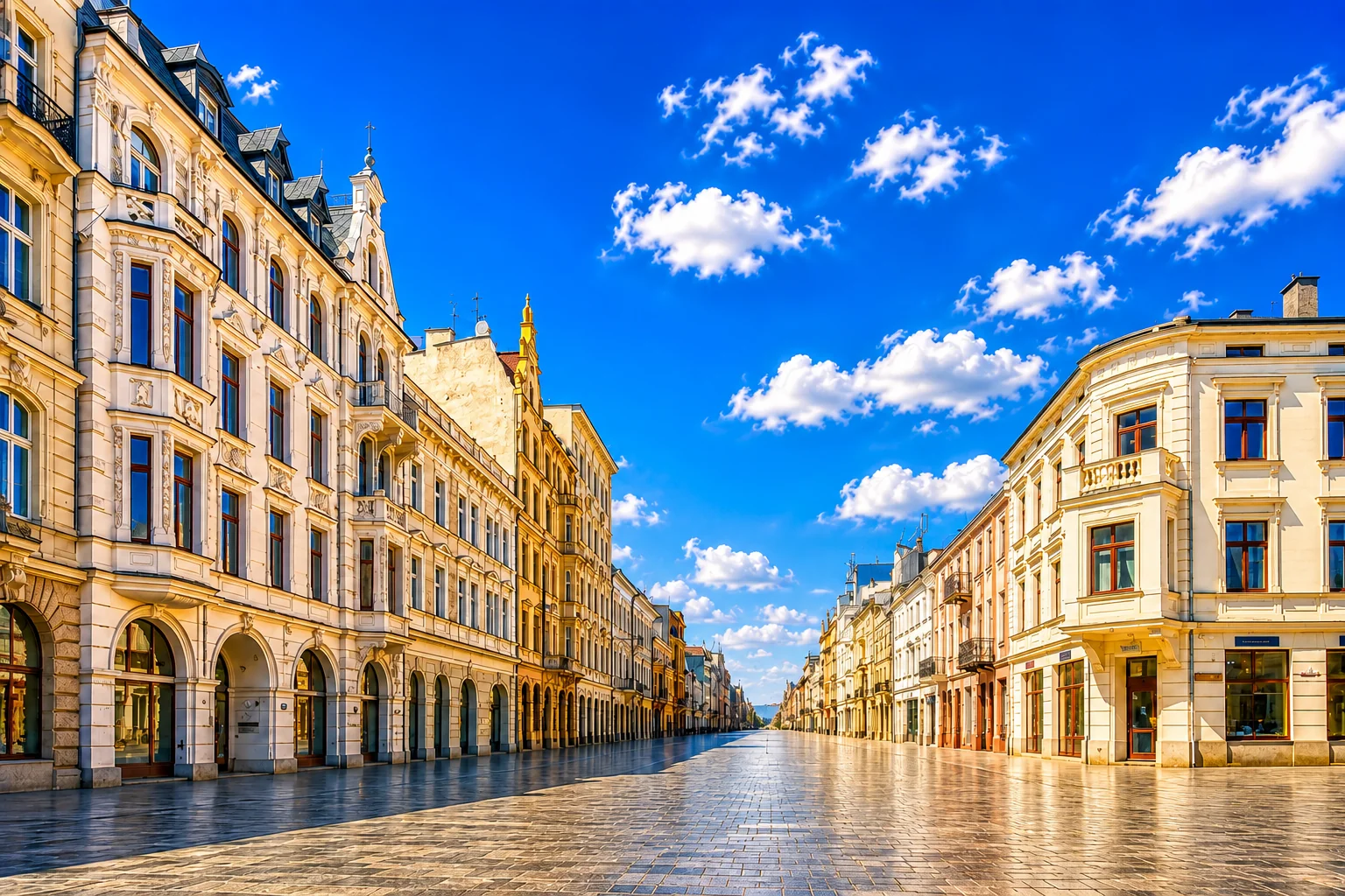 Piotrkowska Street Łódź Full-Colour Plaque – 20 × 30 cm